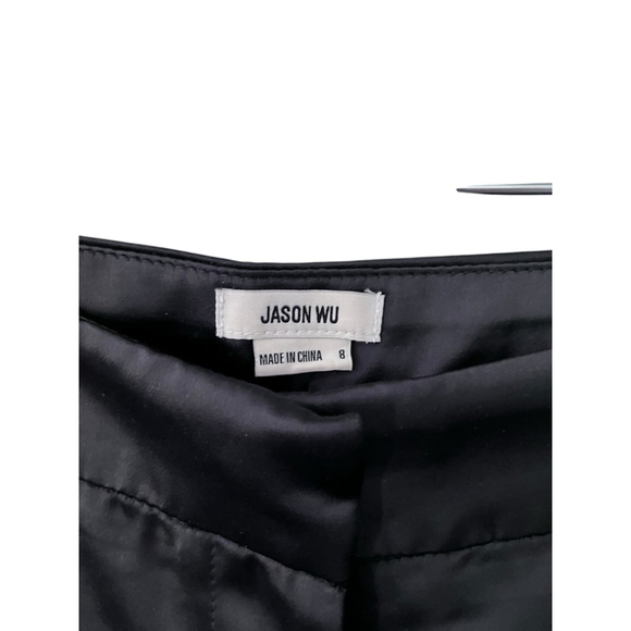 Jason Wu Black Wide Leg Rhinestone Atlas Pants Size 8 Pockets Women's High Rise - Picture 4 of 7